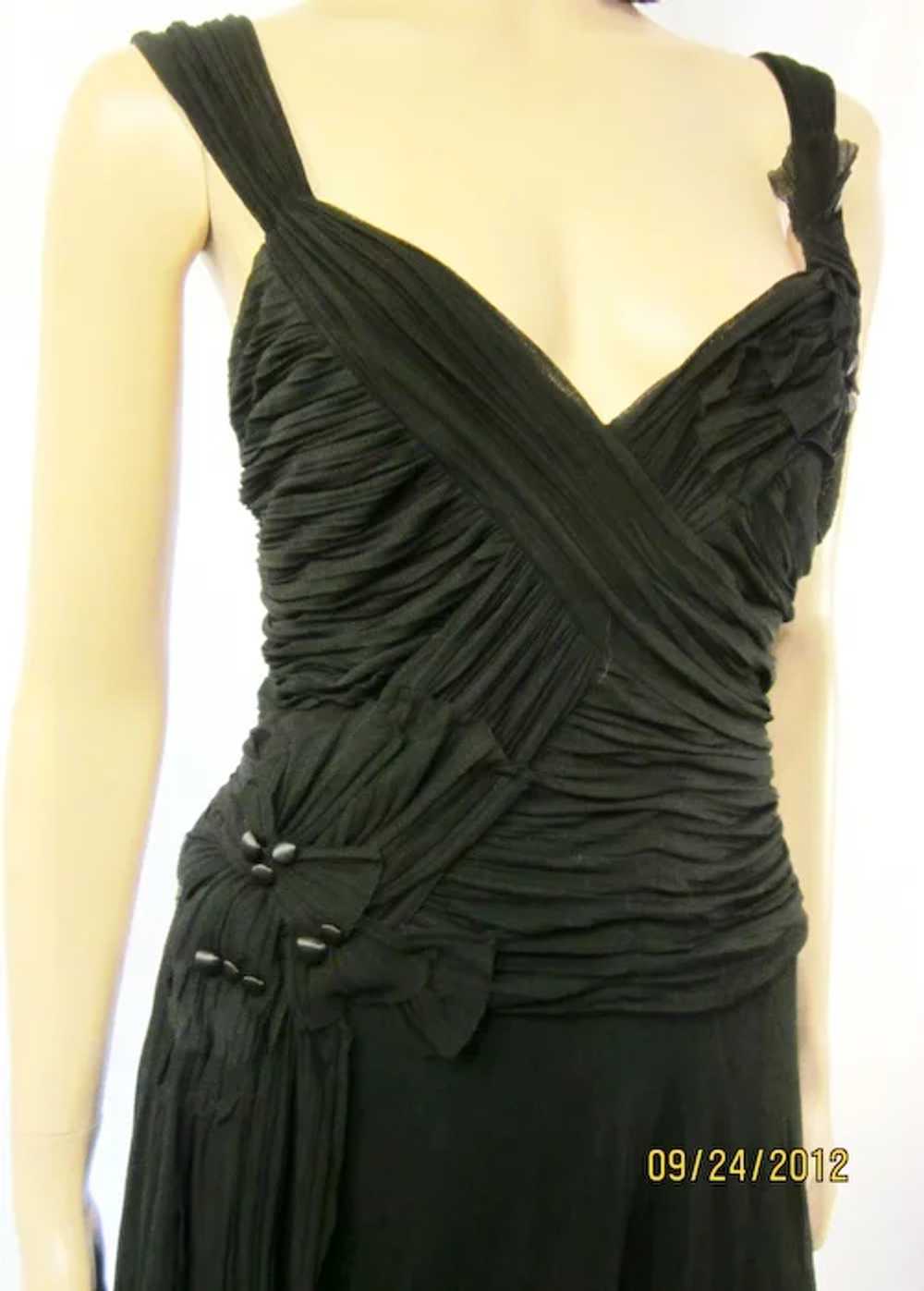 BCBGMAXAZRIA Black Floor Length Evening Gown with… - image 6