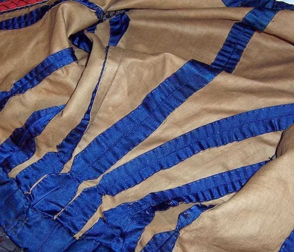 Vivid Navy Victorian (1890's The Gilded Age) Silk… - image 8