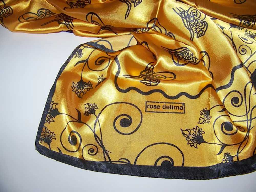 Vintage Rose Delima Italian Silk Scarf - image 2