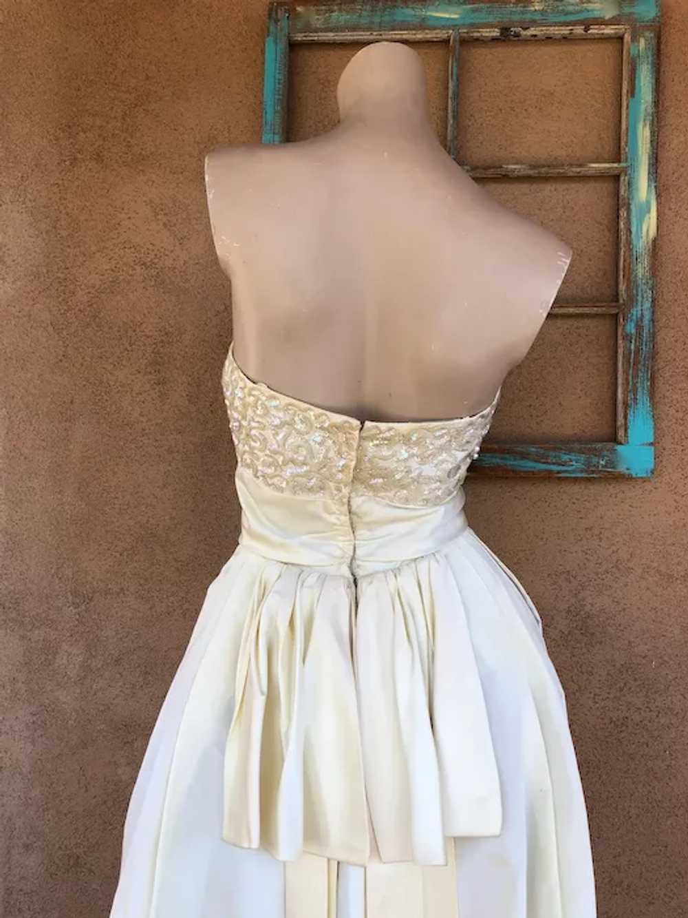 1950s 1960s Sequin Evening Gown Wedding Dress Emm… - image 10