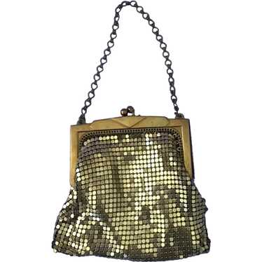 Whiting & Davis Vintage Small Gold tone Mesh Purse - image 1