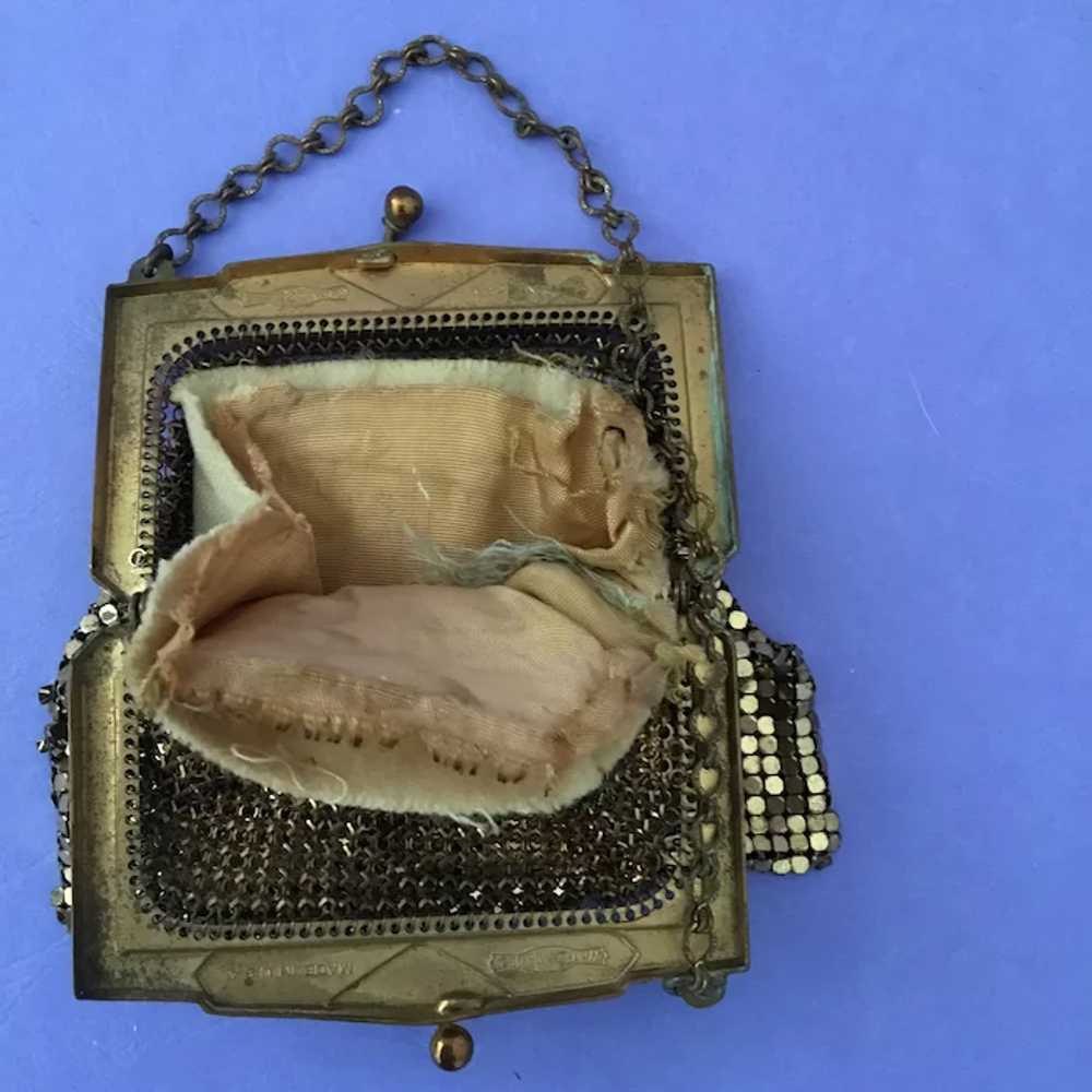 Whiting & Davis Vintage Small Gold tone Mesh Purse - image 3