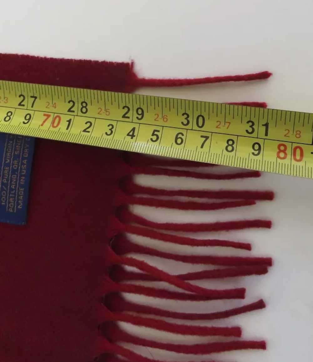 Pendleton Red Wool Plain Scarf - image 5