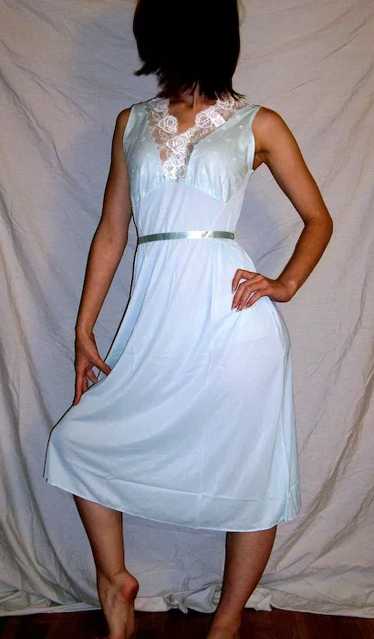 Vintage 1960 Lorraine  Sea Foam Green Nightgown NW