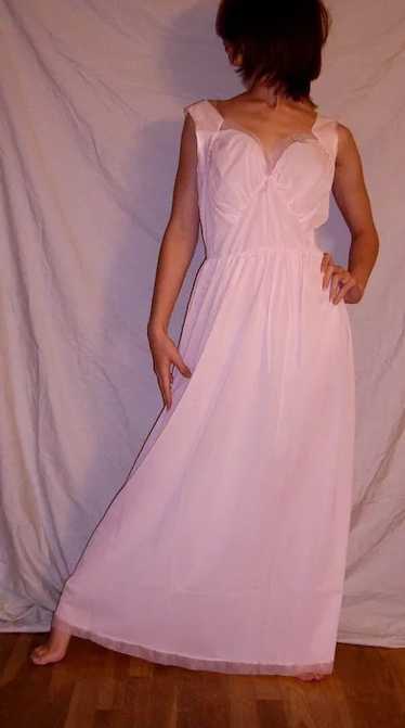 Vintage 1950's Lorraine Long Pink Nightgown NEW NW
