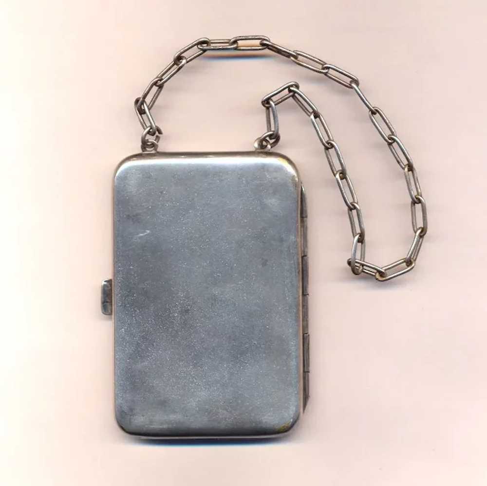 Old Victorian Heavy Silverplate Purse Compact Etc… - image 3
