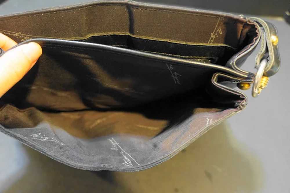 Etienne Aigner Black Leather Vintage 1970s Should… - image 8