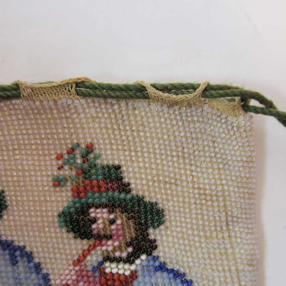 A Purse: Vintage / Antique Scenic Figural Beaded … - image 5