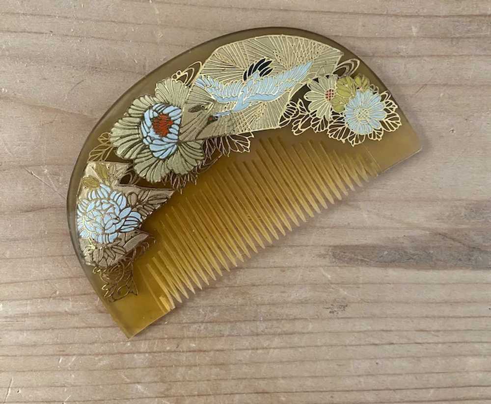 Vintage Japanese kushi comb hair ornament - image 2