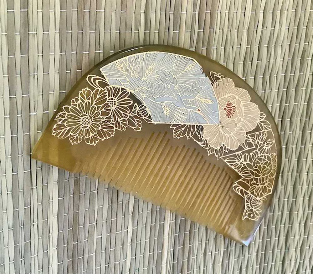 Vintage Japanese kushi comb hair ornament - image 5