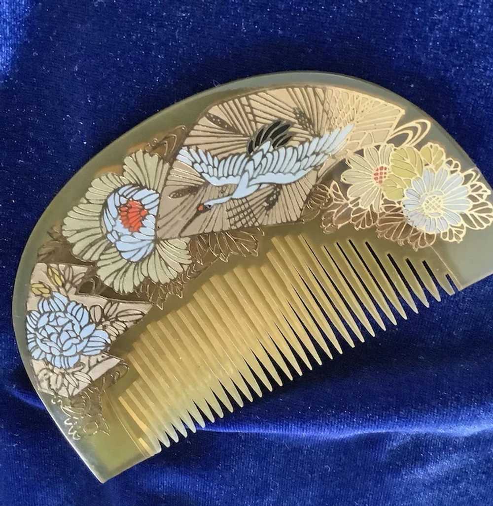 Vintage Japanese kushi comb hair ornament - image 7