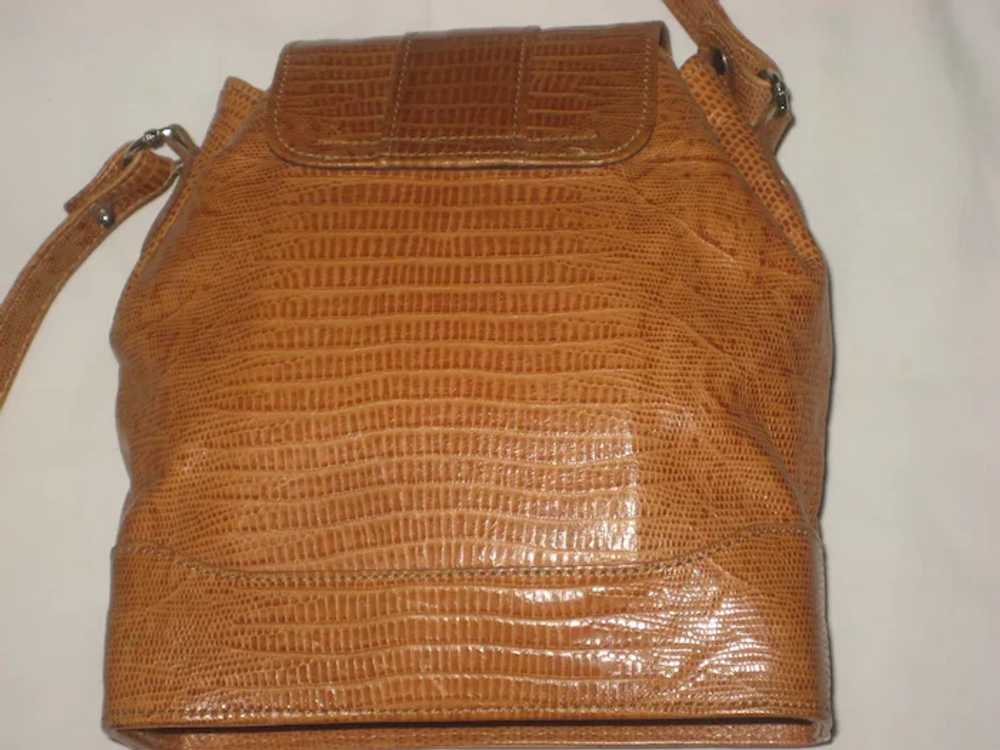 1980’s Ann Turk Shoulder Bag with Silver & Gold T… - image 2