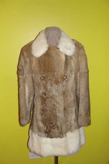Wascally Wabbit 3/4 Length 70's Rabbit Fur Coat