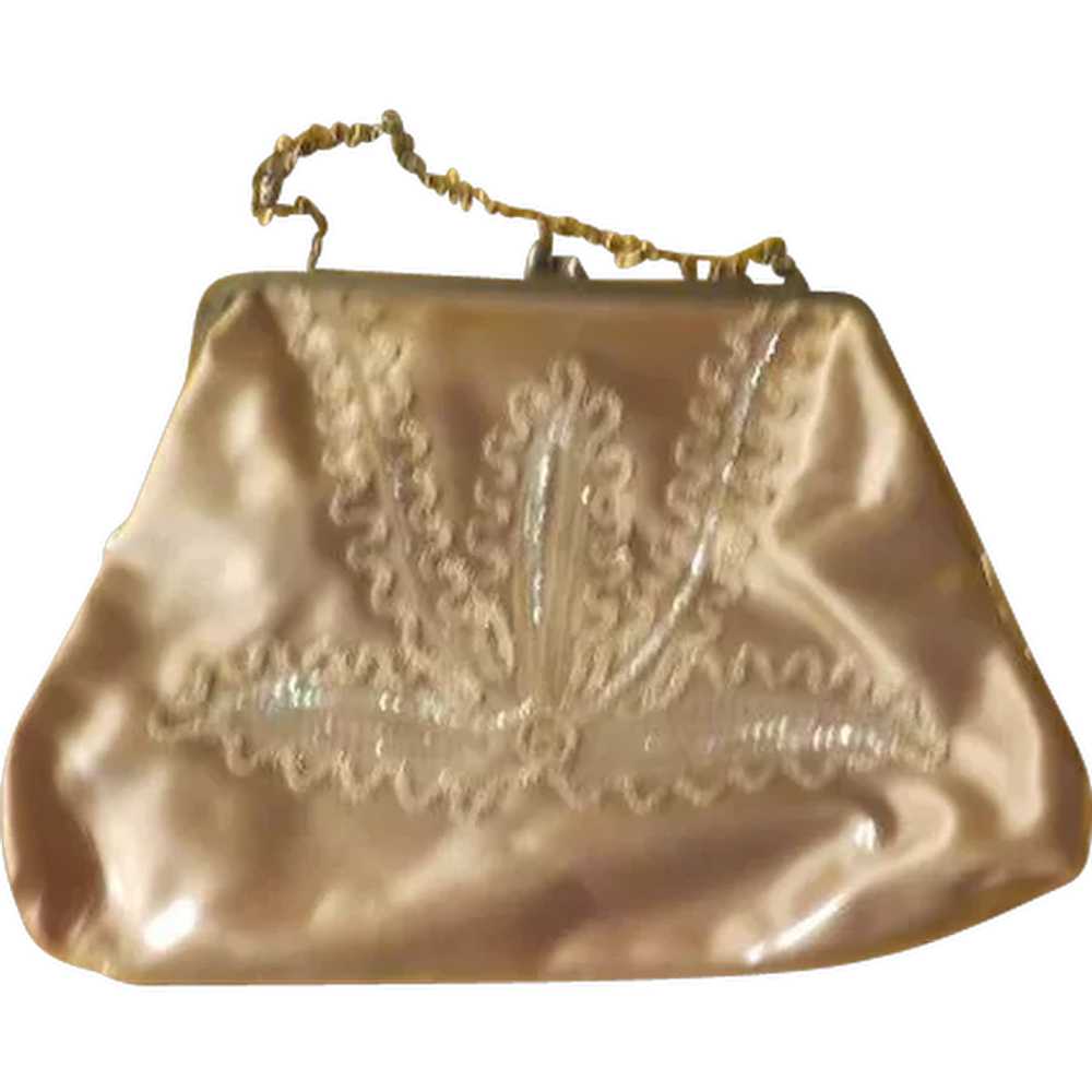 Sequins Under Vinyl Handbag/purse - b214 - image 1
