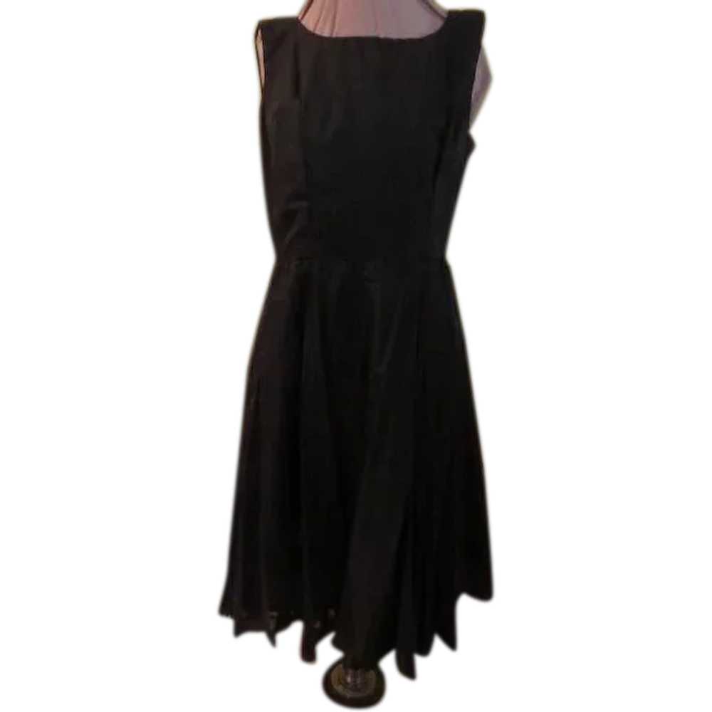 Swirl of Chiffon Black Dress - image 1