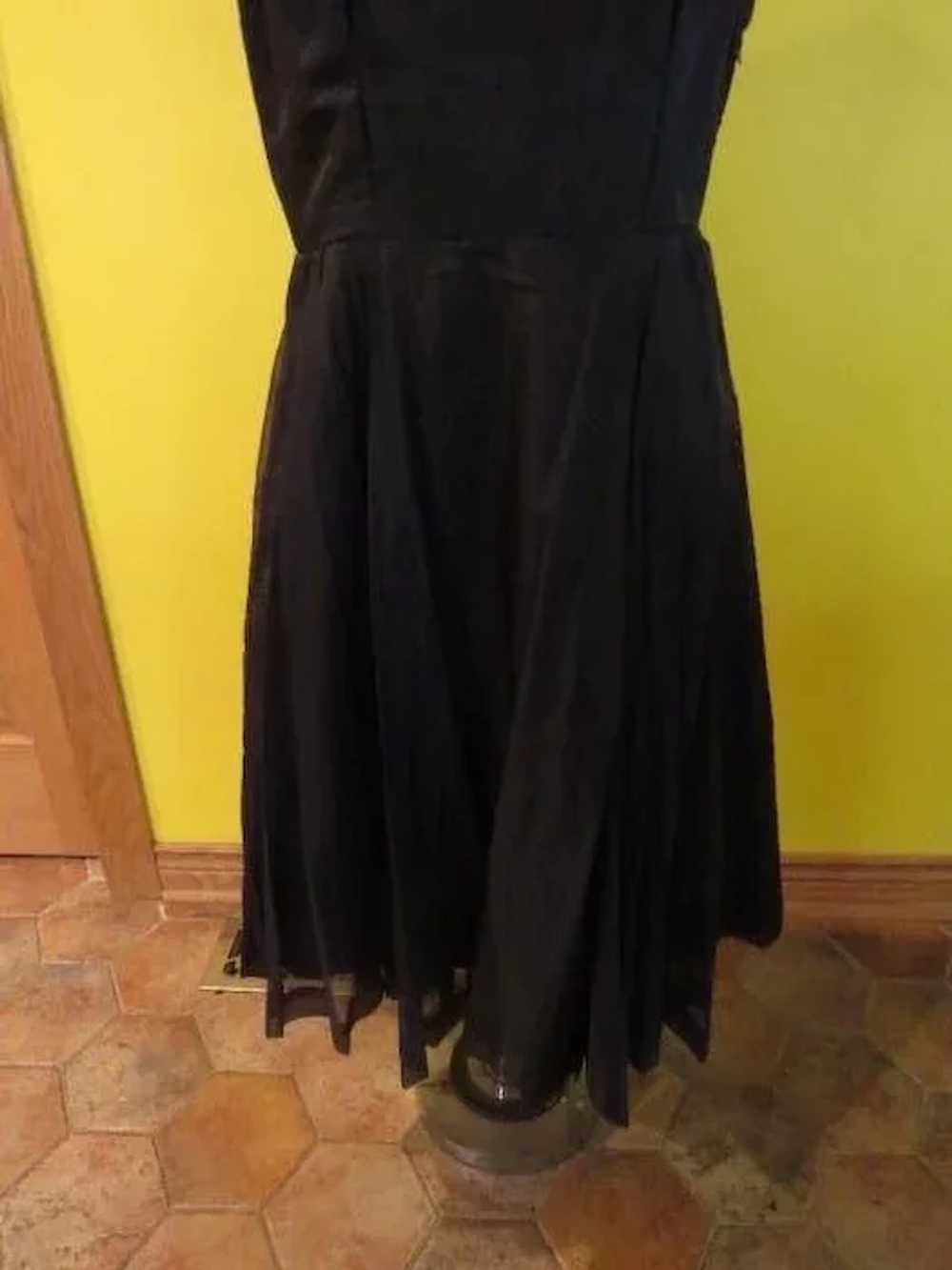 Swirl of Chiffon Black Dress - image 3