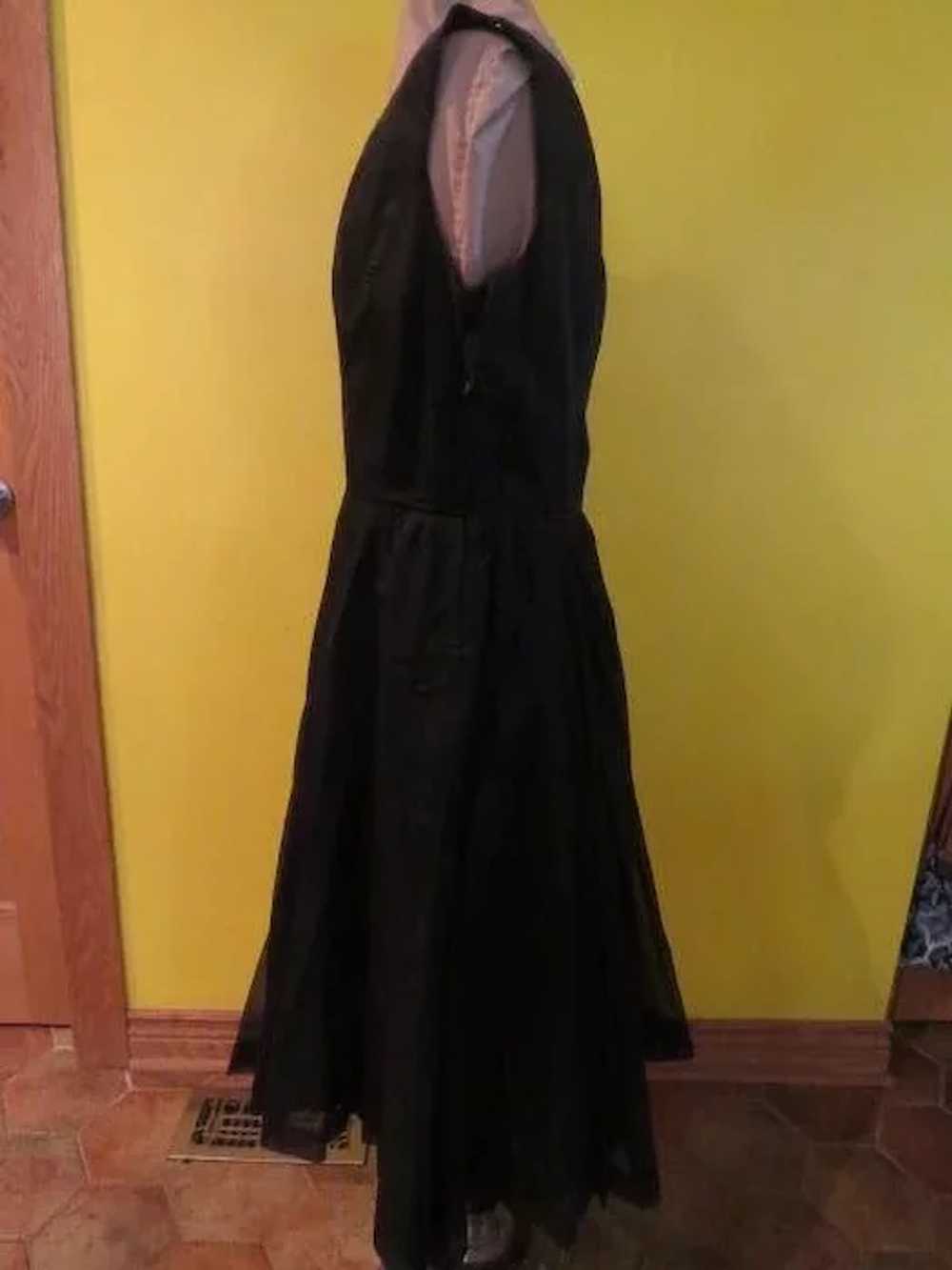 Swirl of Chiffon Black Dress - image 4