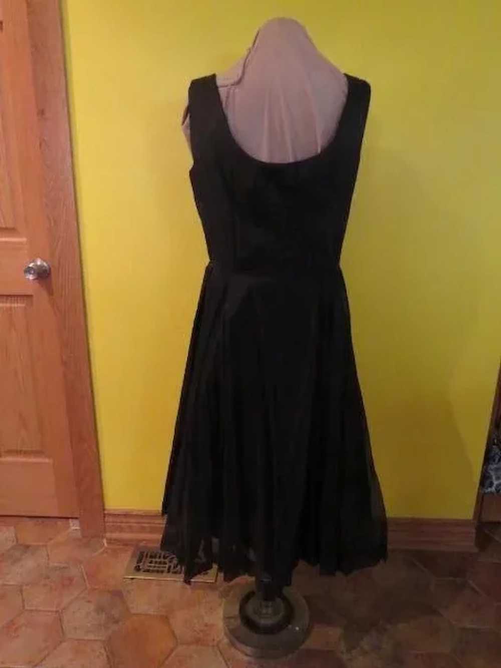 Swirl of Chiffon Black Dress - image 5
