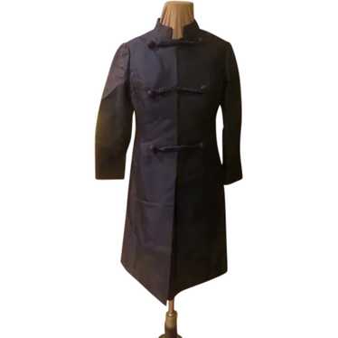 Navy Silk Dress and Coat Ensemble - image 1