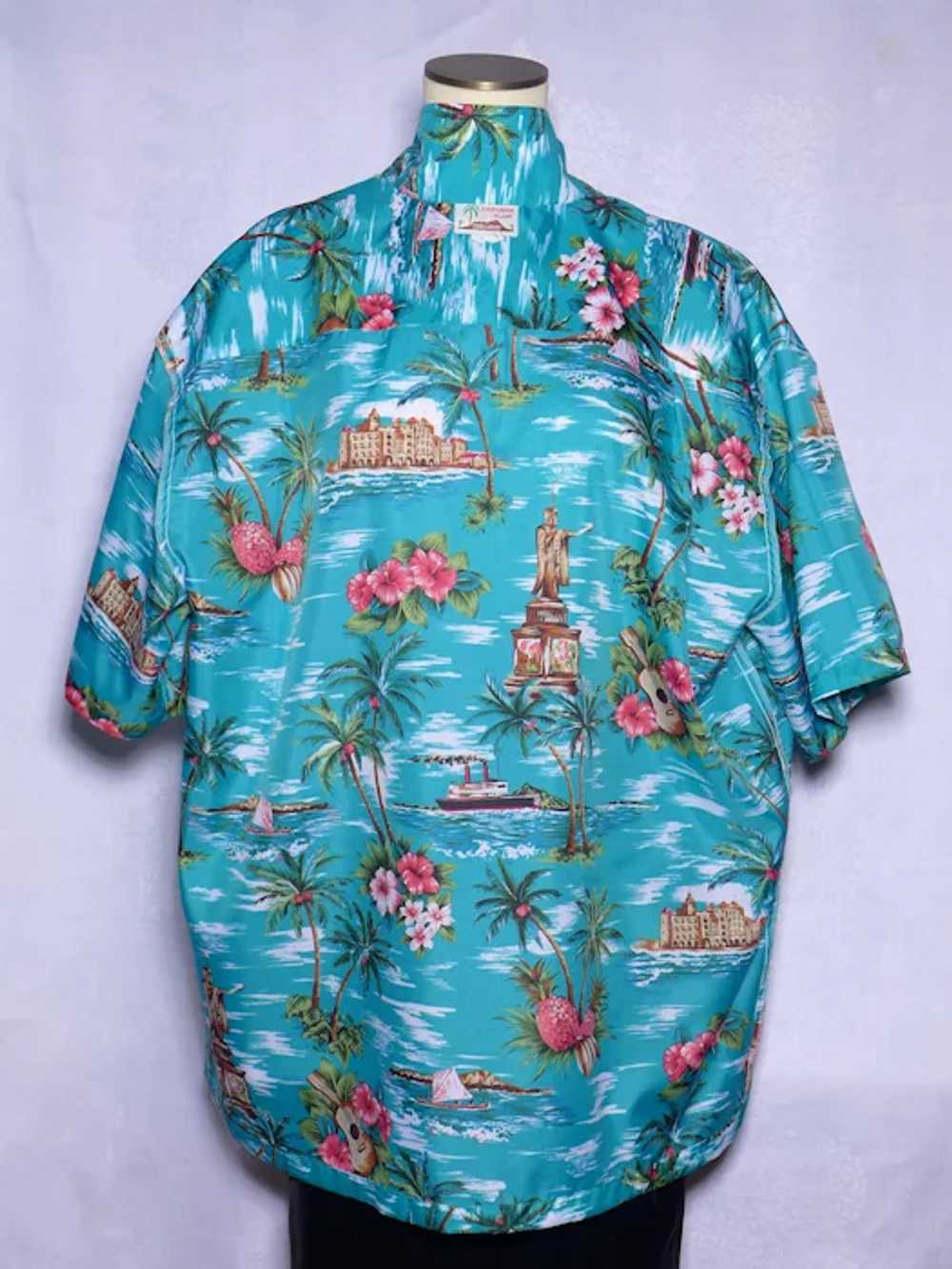 Evergreen Island Hawaiian Aloha Shirt Scenic Hawa… - image 5