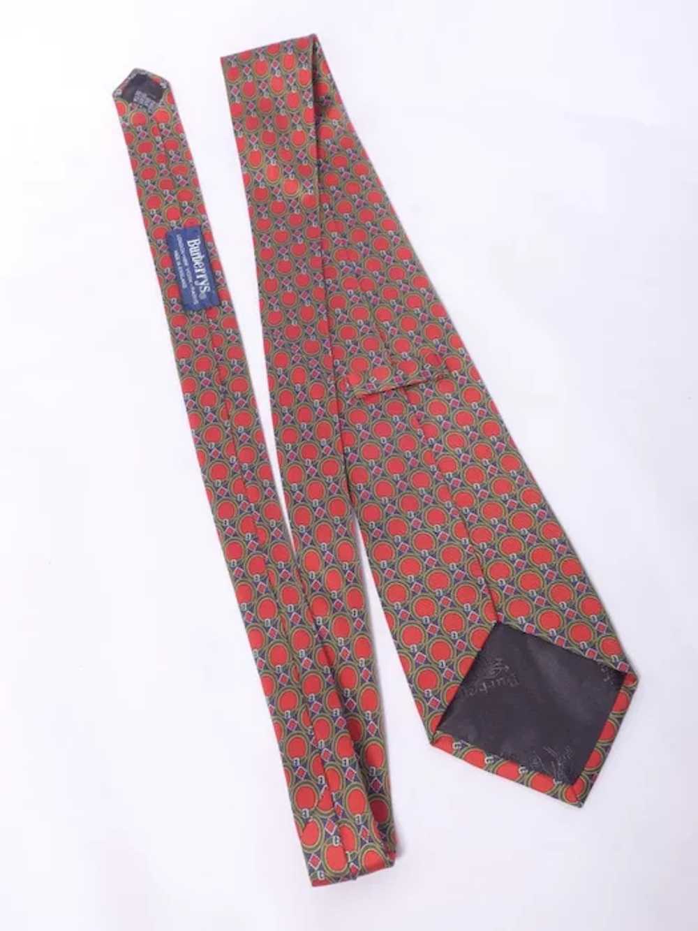 Burberrys Silk Necktie Circles and Buckles Equest… - image 2