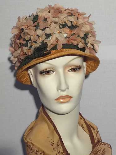 Vintage 1960s Annemarie Claus Floral Hat