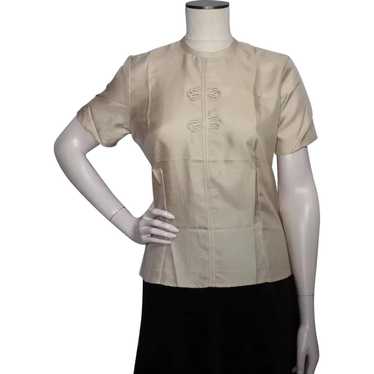 Vintage 1950s Sidney Heller Created Silk Blouse O… - image 1