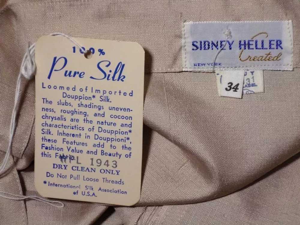 Vintage 1950s Sidney Heller Created Silk Blouse O… - image 7
