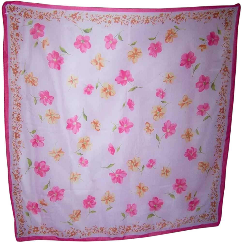 An Oh So Pretty Vintage Polyester all over Floral… - image 1