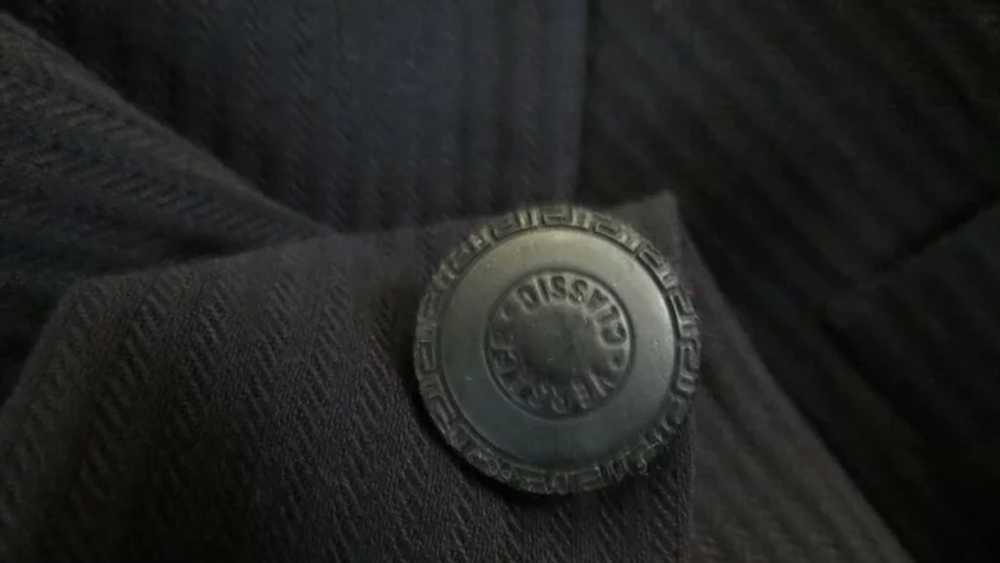 Mens Wool Versace Black Suit Jacket sz 46 - image 2