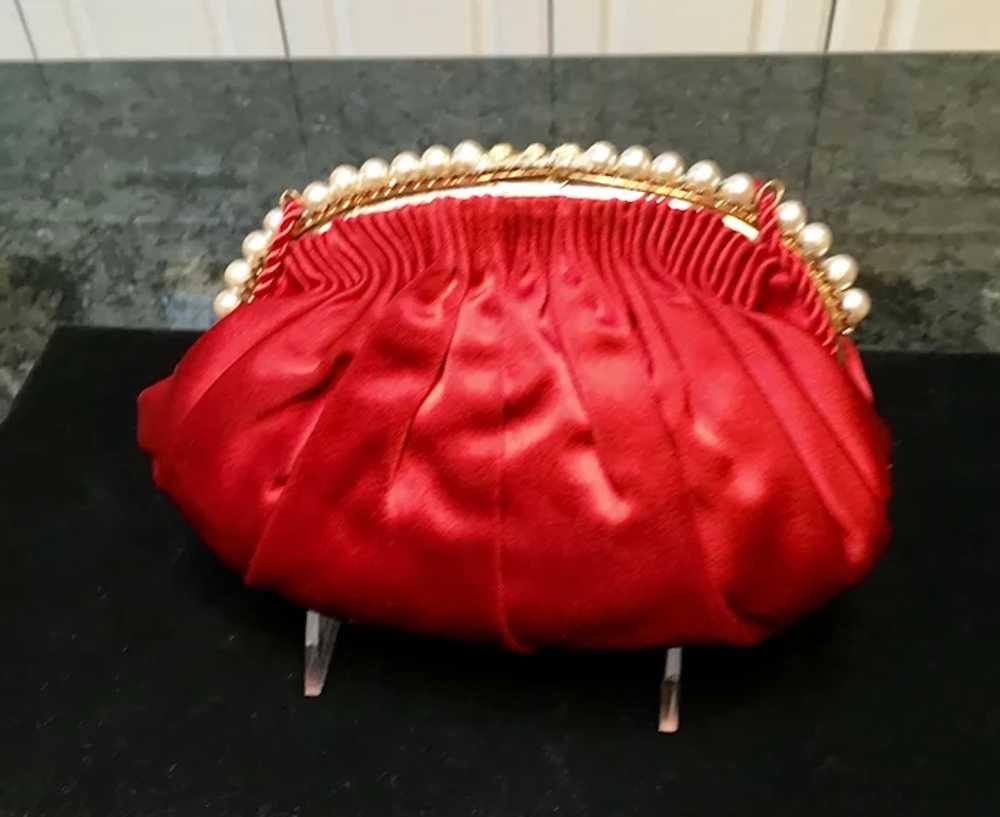 Vintage French silk handbag, purse with pin tucks, 1960s - Divine Style  French Antiques