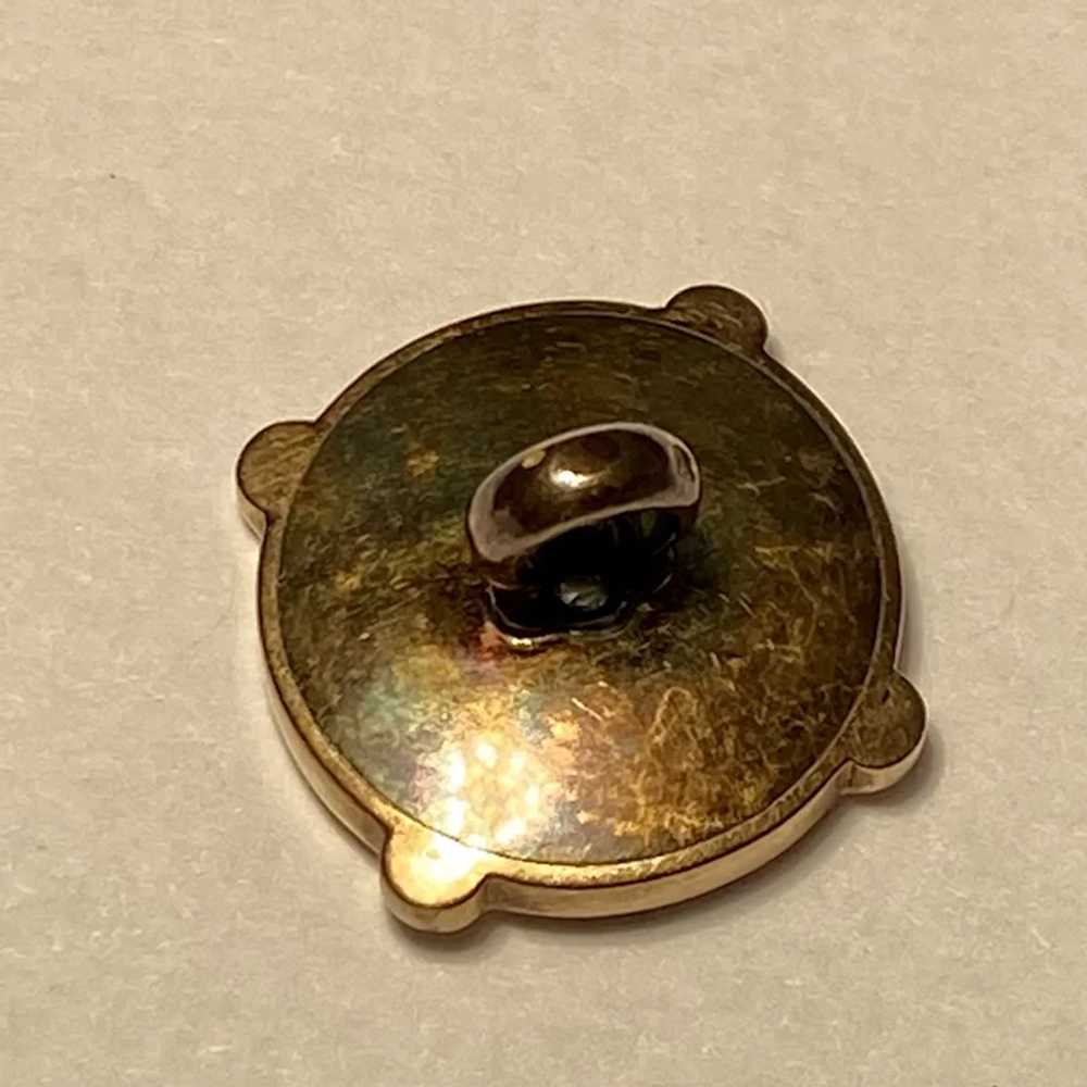Victorian 14k Gold Button Diamond Bloodstone Aust… - image 5
