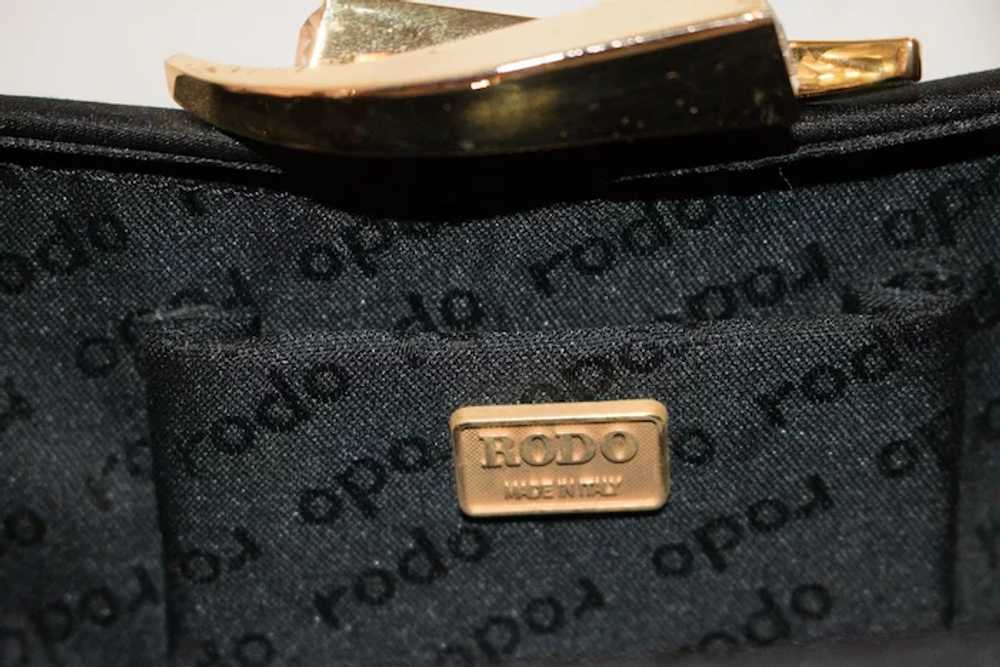 Vintage Rodo Microfiber Evening Box Bag - image 8