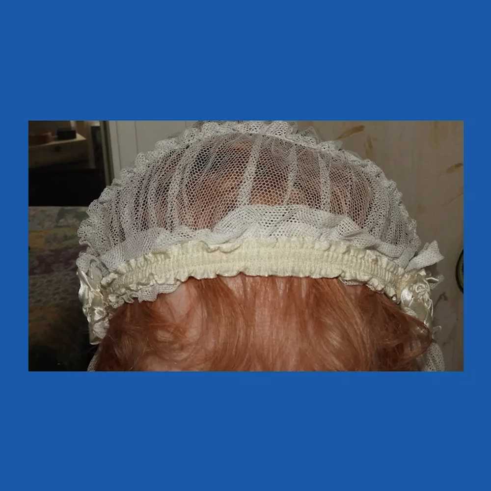 Vintage 1930 Bridal Headpiece w/ Veil - image 3