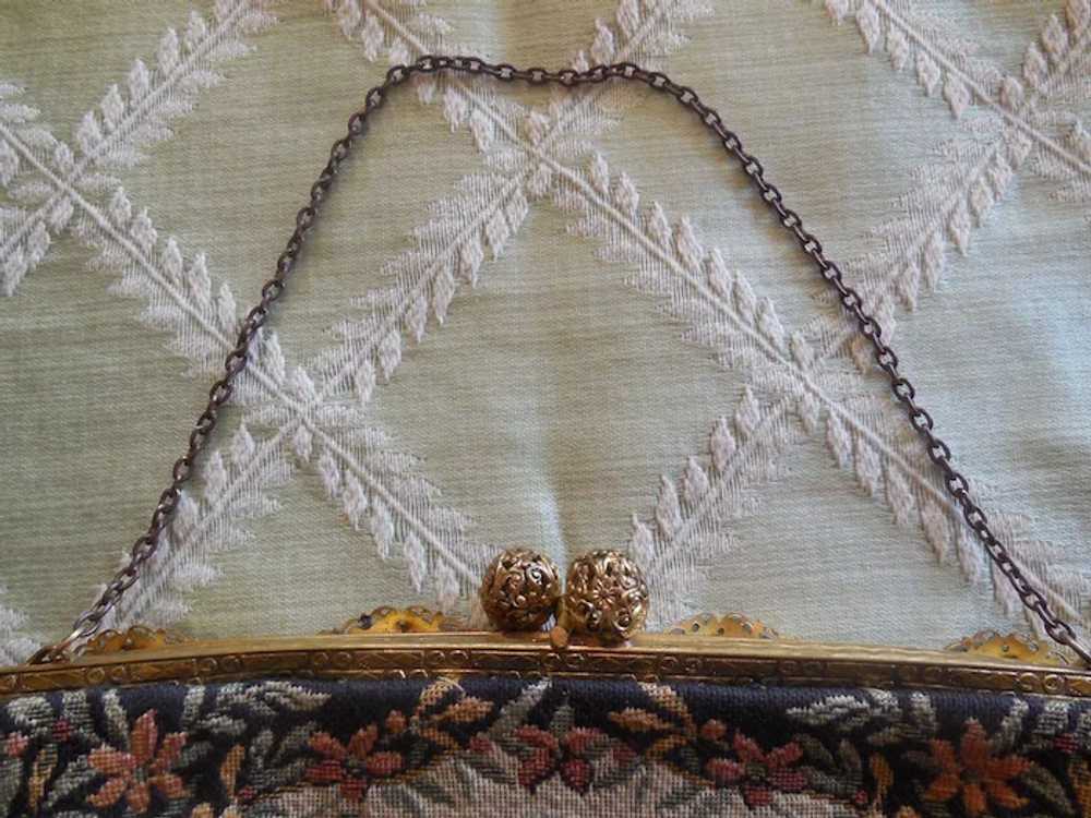 Antique Victorian Petite Point Purse from France - image 7