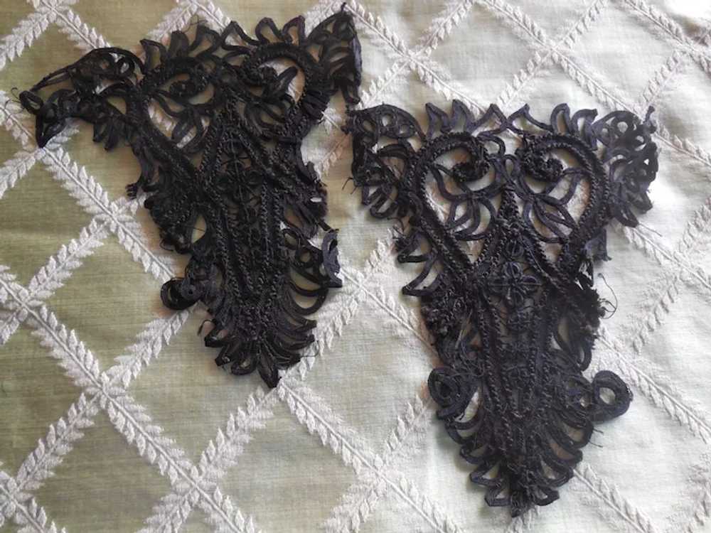 Pair of Victorian Lace Dress Medallions - image 4