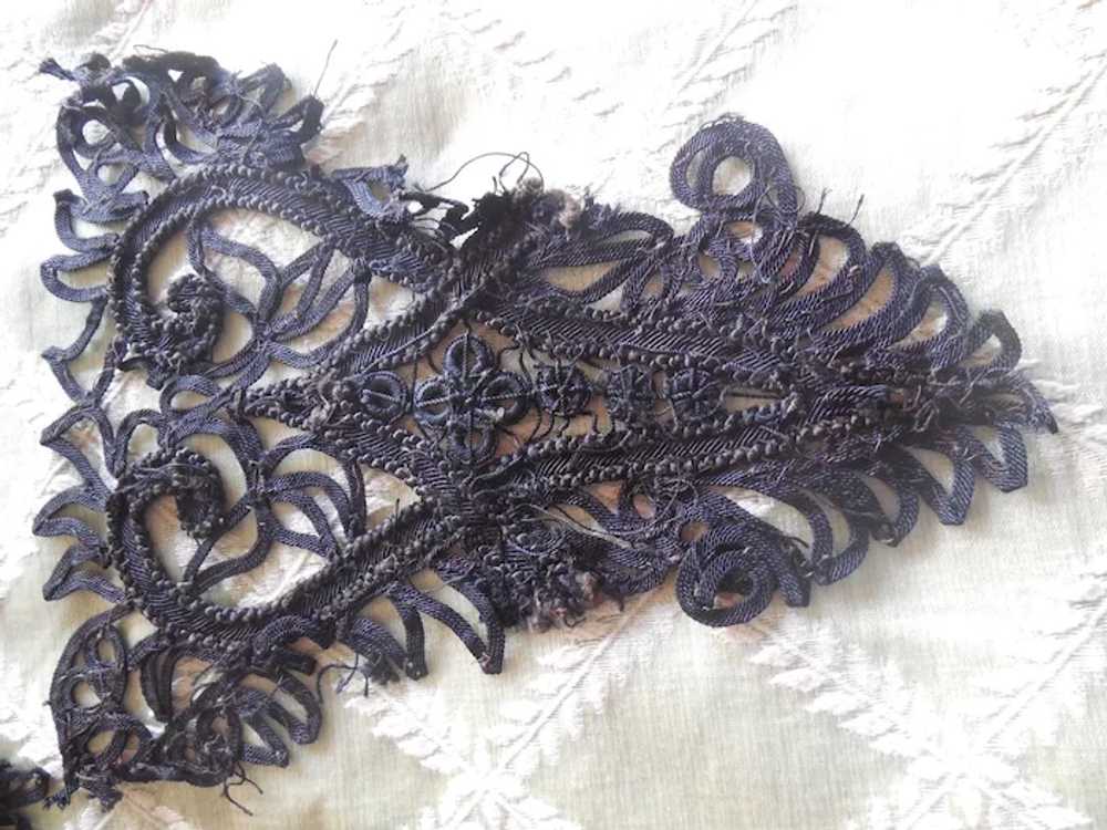 Pair of Victorian Lace Dress Medallions - image 5