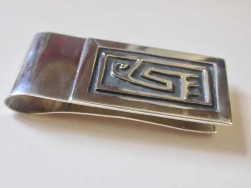 Vintage TAXCO Sterling Silver Men's Money Clip - image 6