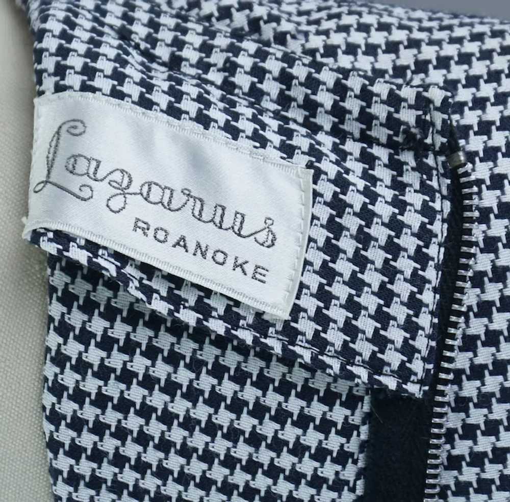 60s Black and White Houndstooth Dress - image 11