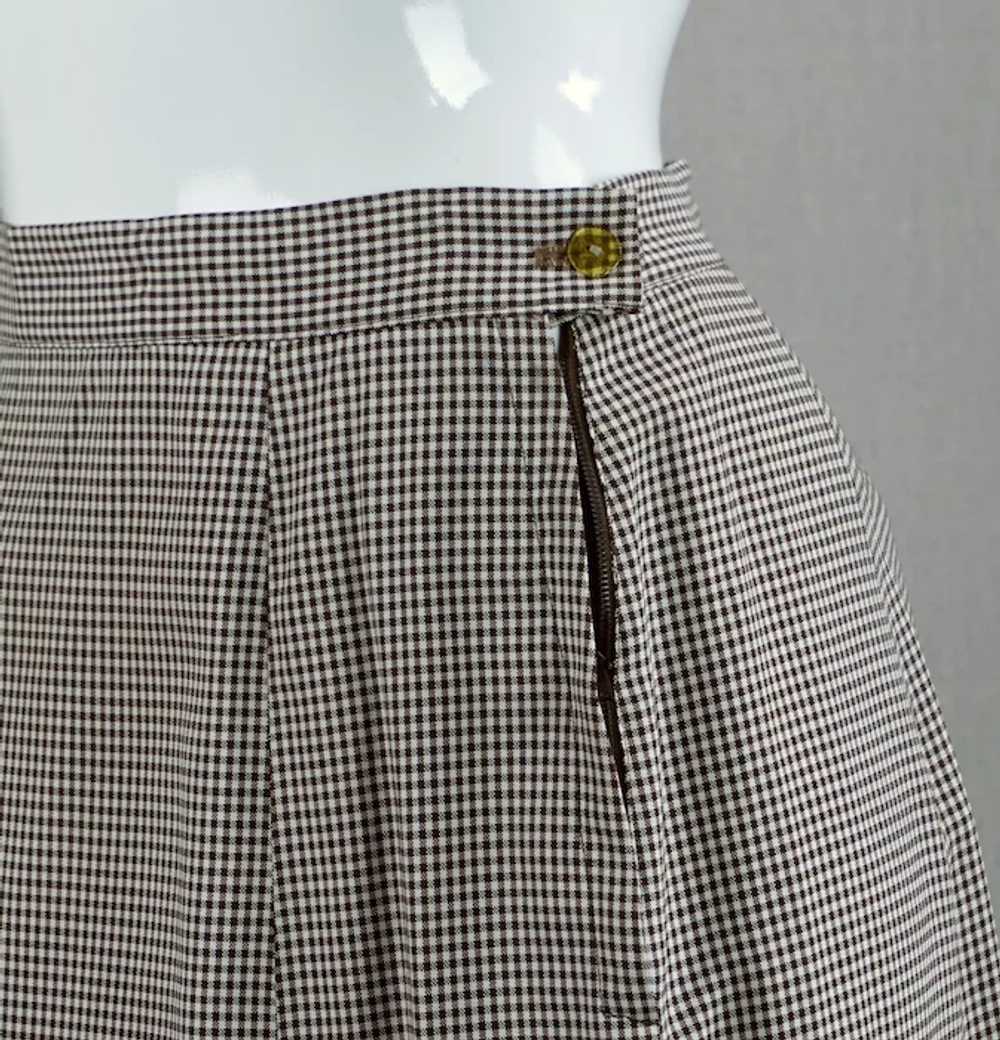 40s - 50s Brown Gingham Gabardine Suit by Weather… - image 11