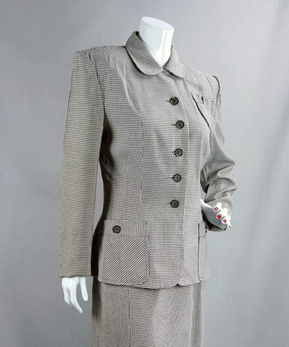 40s - 50s Brown Gingham Gabardine Suit by Weather… - image 7