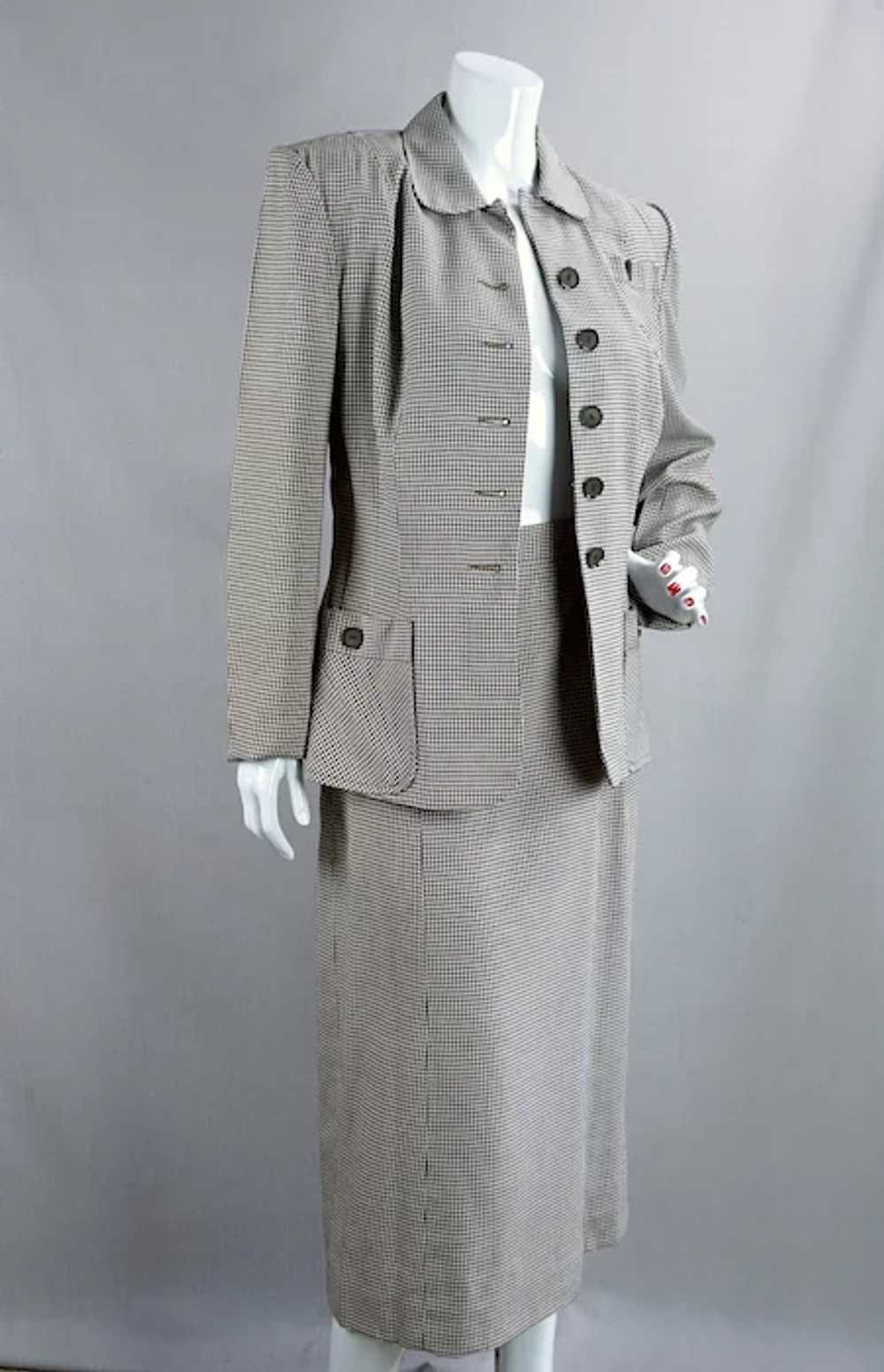 40s - 50s Brown Gingham Gabardine Suit by Weather… - image 9
