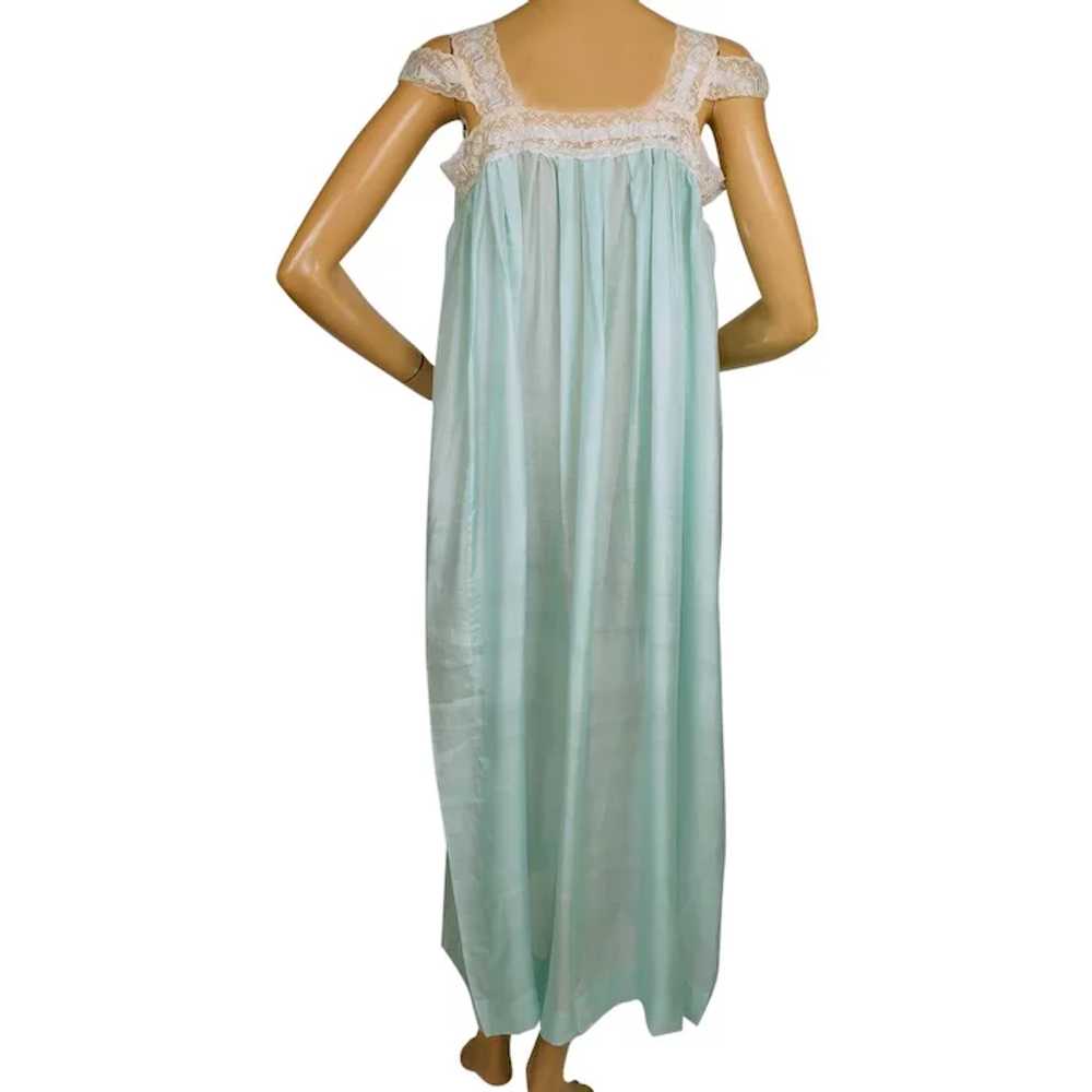 Vintage 1920s Silk Nightie Pongee Nightgown Bluis… - image 3