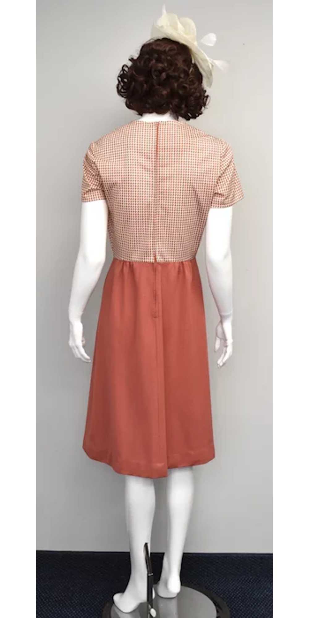 c1960s Lady Carol of New York Coral Houndstooth K… - image 4