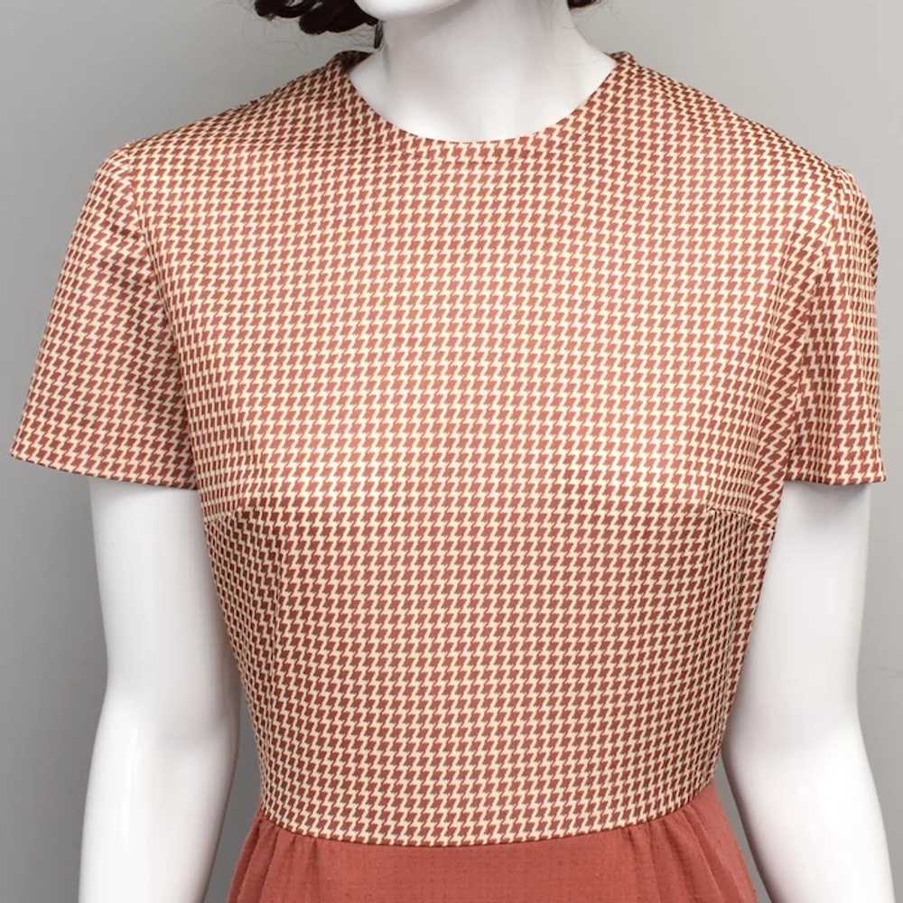 c1960s Lady Carol of New York Coral Houndstooth K… - image 6