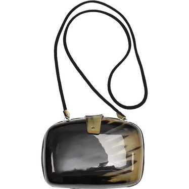 c1970s Simulated Tortoise Shell Lucite Minaudière… - image 1