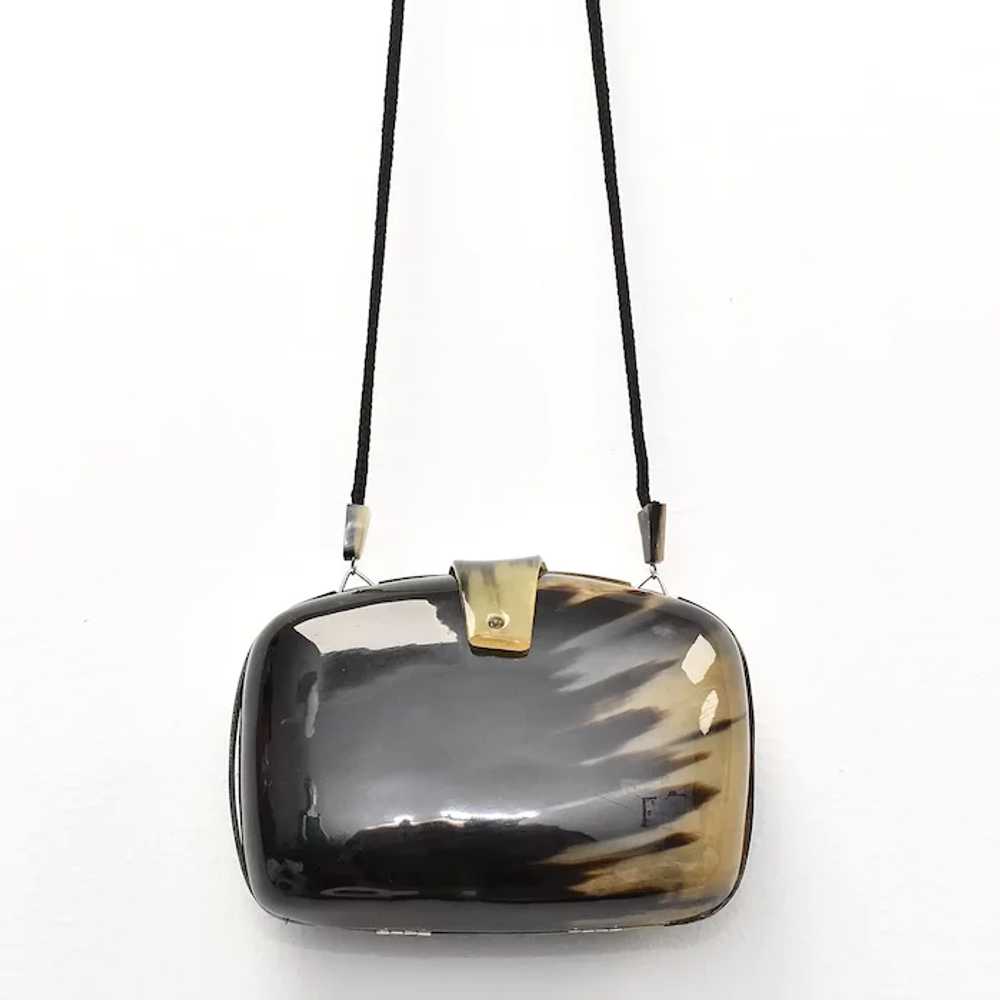 c1970s Simulated Tortoise Shell Lucite Minaudière… - image 2