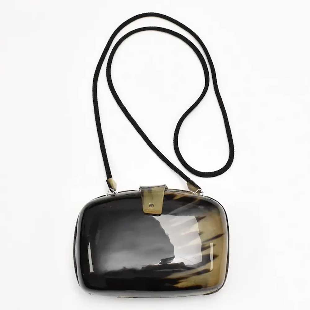 c1970s Simulated Tortoise Shell Lucite Minaudière… - image 8