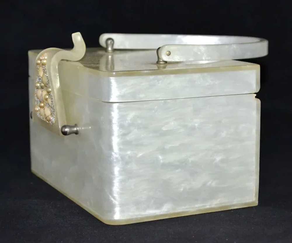 c1950s Wilardy Pearly White Lucite Coastal Beach … - image 6