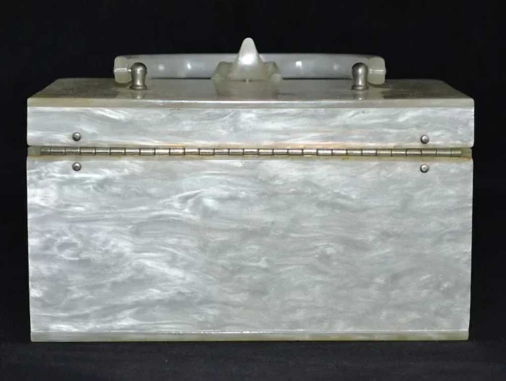 c1950s Wilardy Pearly White Lucite Coastal Beach … - image 7